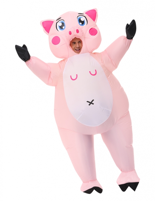 Pink Pig Inflatable blow up Costume