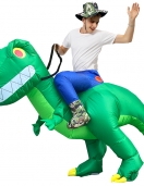 Adult Green Dinosaur T-rex Inflatable blow up Costume