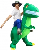 Adult Green Dinosaur T-rex Inflatable blow up Costume